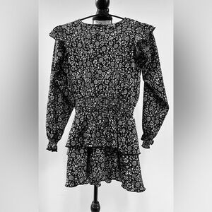 Zara Girls Monochrome Floral Pattern NWOTs Dress